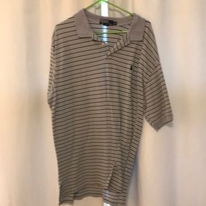 Poly by Ralph Lauren men’s blue/green stripe polo